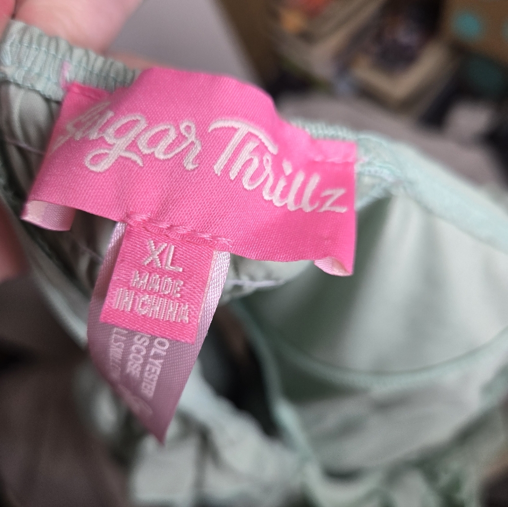 DOLLS KILL sage green regencycore Exchanging Love Letters mini dress XL‎ - Picture 5 of 9